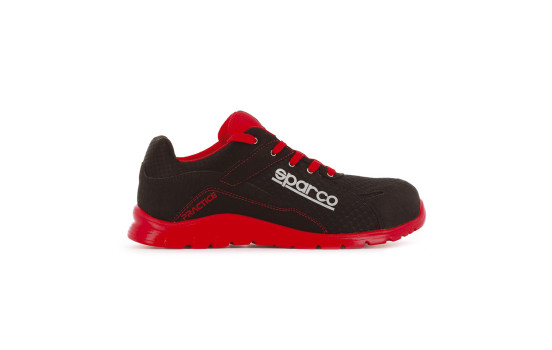 Sparco Chaussures de travail légères Practice S1P Jacques Noir/Rouge Taille 39