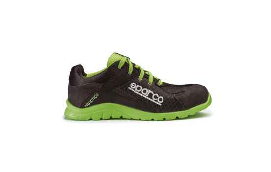 Sparco Chaussures de travail légères Practice S1P Keke Noir/Vert Taille 36