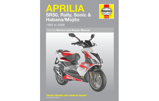 Aprilia SR50, rallye, scooters Sonic et Habana / Mojito (93 - 09)