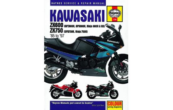 KawasakiZX600 (GPZ600R, GPX600R, Ninja 600R et RX) et ZX750 (GPX750R, Ninja 750R) à quatre
