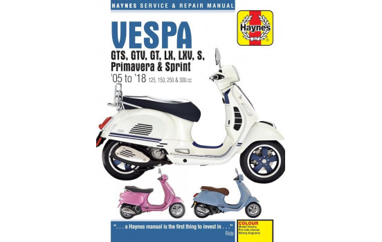 VespaGTS, GTV, GT, LX, LXV, S, Primavera et Sprint (05 - 18)