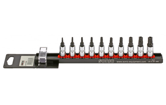 Bitdopset 1/4 ", TS 5 côtés 10 pièces sur rail