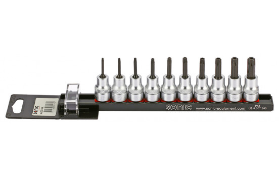 Bitdopset 3/8 ", TX-H 10 pièces sur rail