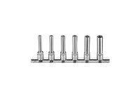 Jeu de douilles 1/4" Torx longues 6 pièces