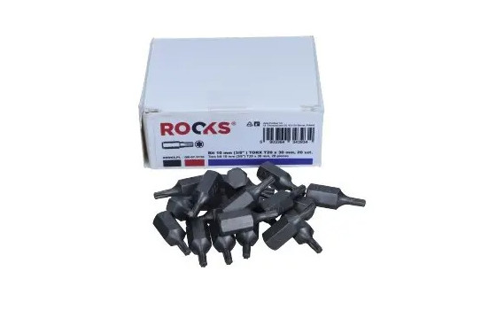 Embouts Rooks 10 mm (3/8") Torx T20 x 30 mm, 20 pièces