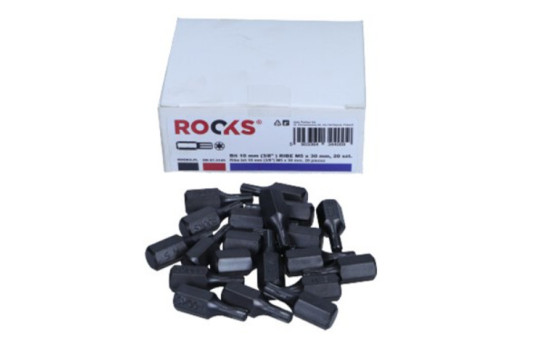 Rooks Bit 10 mm (3/8") Ribe M5 x 30 mm, 20 pièces