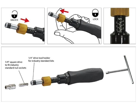 Tournevis dynamométrique Rooks 1/4", 1-6 nm, Image 5