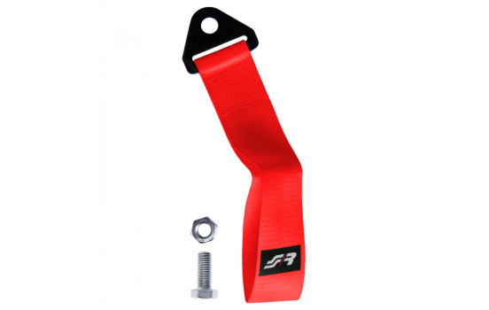 Ceinture de remorquage Simoni Racing - Rouge - max.3000 kg - Longueur 28 cm