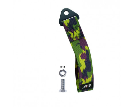 Ceinture Oeil de Remorquage Simoni Racing - Vert Camouflage - max.3000 kg - Longueur 26 cm