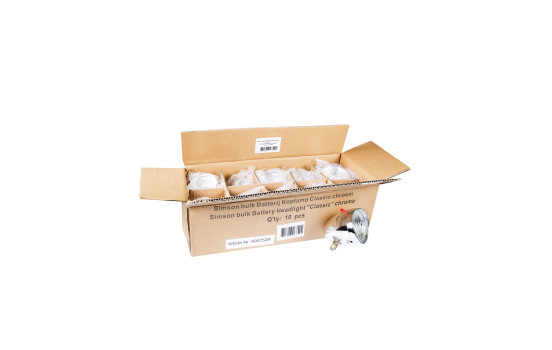 Faro delantero Simson Battery Classic Chrome Bulk (10 piezas), Imagen 2