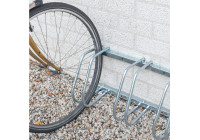 Portabicicletas Dresco para 3 bicicletas, montaje en suelo y pared