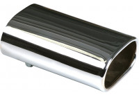 Avgas trim rostfritt stål - 76x135mm rektangulär - längd 210mm - 50-60mm anslutning