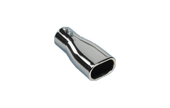 Avgasförlängare Stål / Chrome - 80x50mm - Längd 165mm - 38-50mm anslutning, bild 2