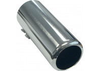 Avgasförlängare Stål / Chrome - runt 60 mm - 150 mm längd - 53-57mm anslutning