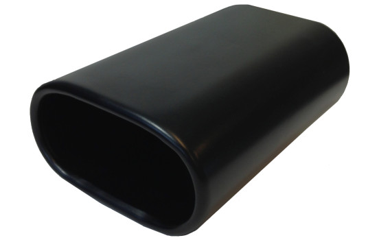 Avgasförlängare Stål / Svart - 76x135mm - längd 210mm - 35-55mm anslutning