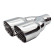 Simoni Racing Avgasspets Dubbel Rund/Sned Rostfritt Stål - 90xL245mm - Montering 35->61mm