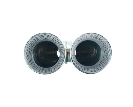 Simoni Racing Avgasspets Dubbel Rund/Sned Rostfritt Stål - 90xL245mm - Montering 35->61mm, bild 2