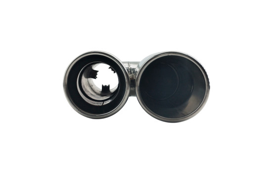 Simoni Racing Avgasspets dubbelrunda rostfritt stål - Ã˜90xL220mm - Montering ->Ã˜37-59mm, bild 4