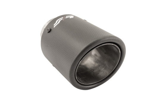 Simoni Racing Avgasspets Rund/Sned Matt-Carbon+Rostfritt stål - 89xL155mm - Montering 63mm, bild 3