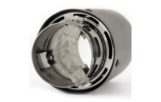 Simoni Racing Avgasspets Rund/Sned Matt-Carbon+Rostfritt stål - 89xL155mm - Montering 63mm, bild 8