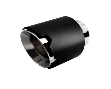 Simoni Racing Avgassystem Rund/Sned Matt Svart+Rostfritt stål - Ø116xL170mm - Montering 42-74mm