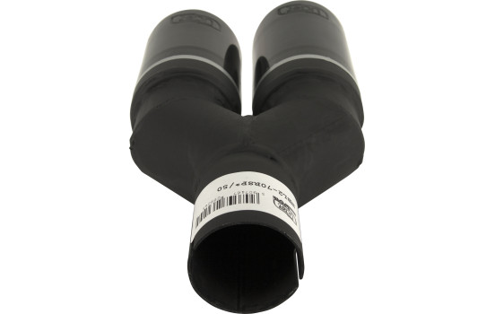 Ulter Sport Avgasspets (höger) - Dubbel 70 mm - Längd 200/180 mm - Montering 50 mm - Rostfritt stål Svart, bild 4