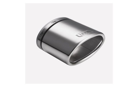 Ulter Sport Avgasspets - Oval 95x65mm vinklad - Längd 120mm - Montering 40-55mm - Rostfritt stål