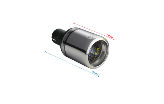 Ulter Sport Avgasspets - Rund 100mm Typ 2- Längd 120mm - Montering ->50mm - Rostfritt stål, bild 3