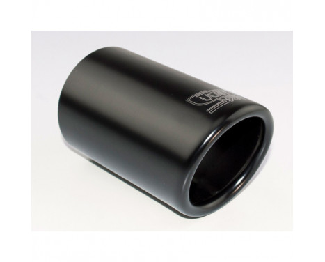 Ulter Sport Avgasspets - Rund 70mm - Längd 120mm - Montering 40-60mm - Svart rostfritt stål
