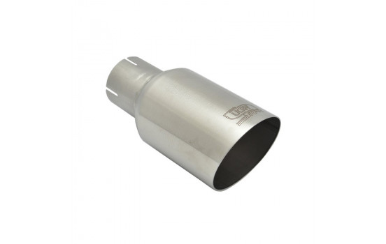 Ulter Sport Avgasspets - Rund 80mm Vinklad - Längd 180mm - Montering ->50mm - Borstad