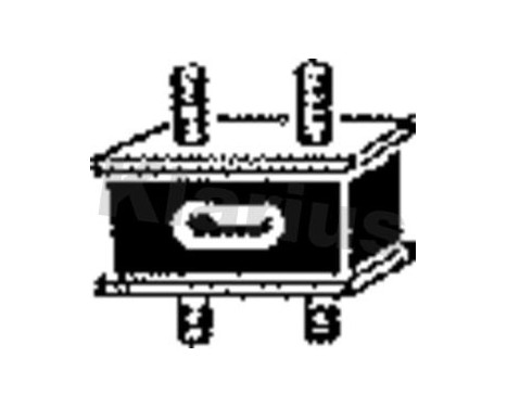 Hållare, avgassystem, bild 2