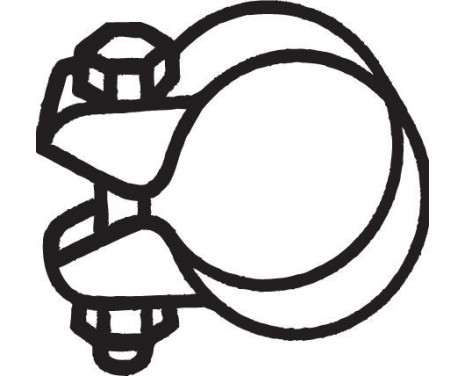 Klämma, avgassystem, bild 2
