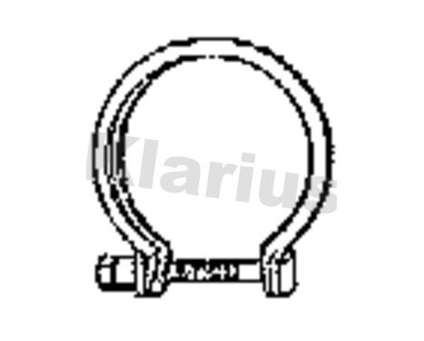 Spännstycke, avgassystem, bild 2