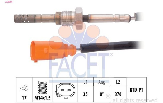 Sensor, avgastemperatur Made in Italy - OE Equivalent