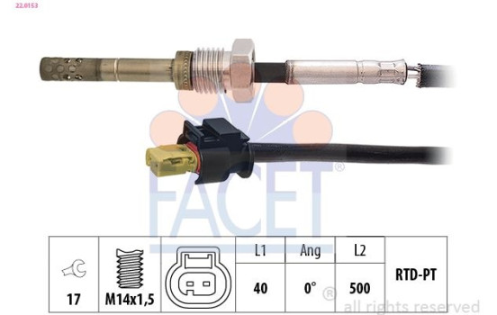 Sensor, avgastemperatur Made in Italy - OE Equivalent