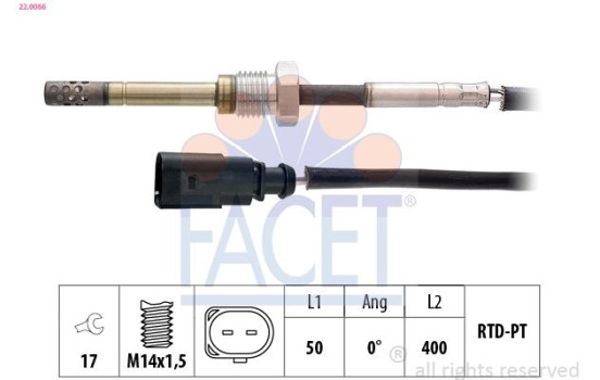 Sensor, avgastemperatur Made in Italy - OE Equivalent