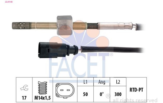 Sensor, avgastemperatur Made in Italy - OE Equivalent