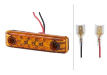 Zijmarkerl.LED 12V 4 LEDs kabel 150mm