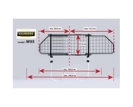 Saunders Dog Guard Universal W-Wire 33-41cm, bild 3