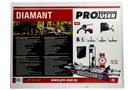 Pro-User Diamant fietsendrager + Gratis opberghoes - 2 fietsen, afbeelding 4