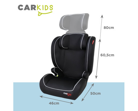 Carkids I-Size Barnstol Frankie 100-150cm Svart/Vit, bild 2