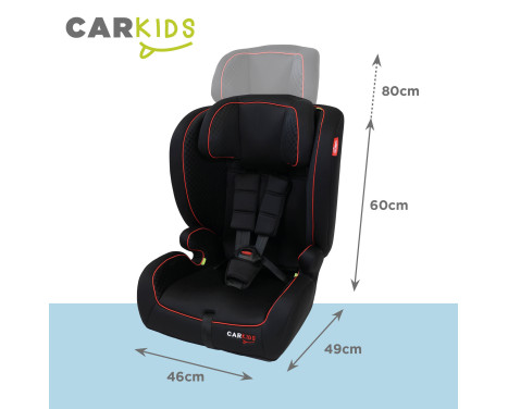 Carkids I-Size Barnstol Jessie 76-150cm Isofix Svart/Röd, bild 5