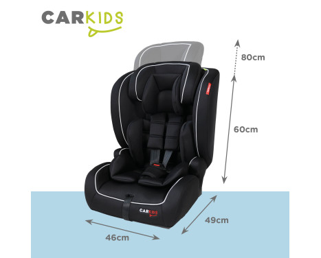 Carkids I-Size Barnstol Jessie 76-150cm Isofix Svart/Vit, bild 2