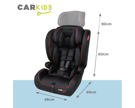 Carkids I-Size Barnstol Luca 76-150cm Svart/Röd, bild 7