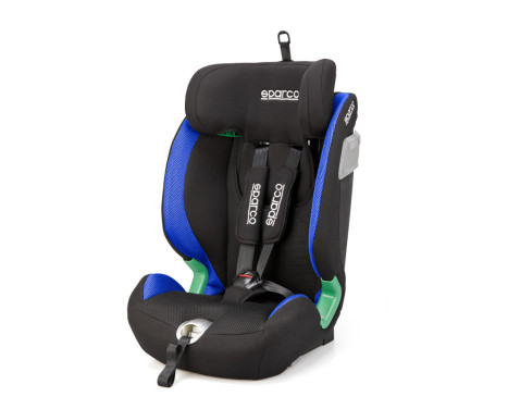 Sparco barnstol SK5000I (Isofix) Svart/Blå i-Size 76-150cm (ECE-R129/03), bild 2