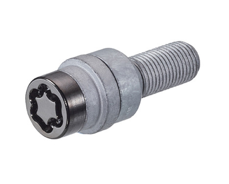 McGard Carriage Bolt Set M14x1,50 Svart - Konvex R14 - Längd 27 mm (17 mm huvud)