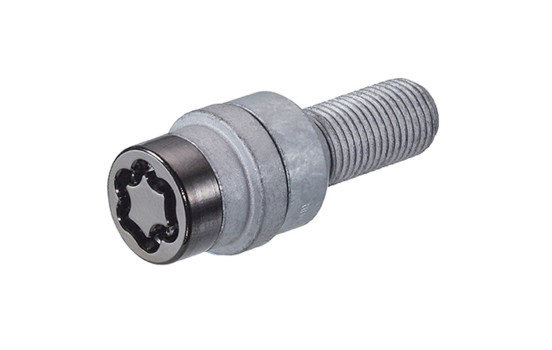 McGard Carriage Bolt Set M14x1,50 Svart - Konvex R14 - Längd 27 mm (17 mm huvud)