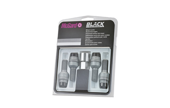 McGard Carriage Bolt Set M14x1,50 Svart - Konvex R14 - Längd 27 mm (17 mm huvud), bild 2