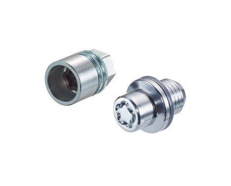 McGard låsmuttersats M14x1.50 - Platt - Längd 19.4mm (22mm huvud), bild 2