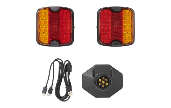 Trailerbelysningsset LED med magneter trådlös (Bluetooth) 7-stift, bild 4